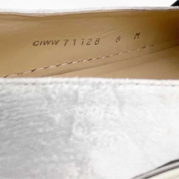 Stuart Weitzman Boyband Argento Velvet Platform Sneaker Silver Platinum Size 8 - Picture 13 of 16